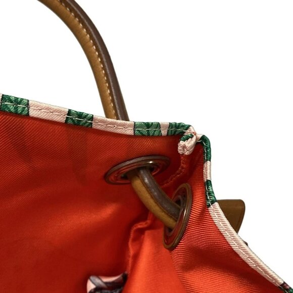 Auth HERMES Silky City MM - Light Pink Gray Multi Silk Leather X Shoulder Bag - Picture 15 of 16